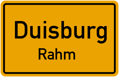 Ortsschild Duisburg Rahm