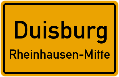 Ortsschild Duisburg Rheinhausen-Mitte
