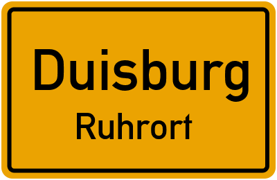 Ortsschild Duisburg Ruhrort
