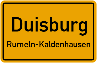 Ortsschild Duisburg Rumeln-Kaldenhausen
