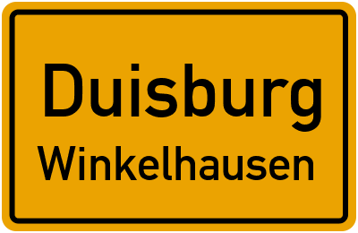 Ortsschild Duisburg Winkelhausen