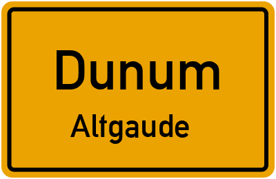 Straßenverzeichnis Dunum Altgaude