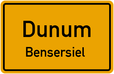 Straßenverzeichnis Dunum Bensersiel