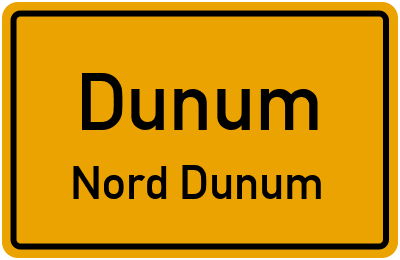 Straßenverzeichnis Dunum Nord Dunum