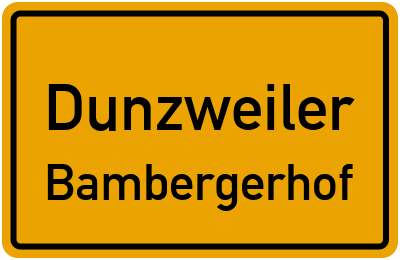 Straßenverzeichnis Dunzweiler Bambergerhof