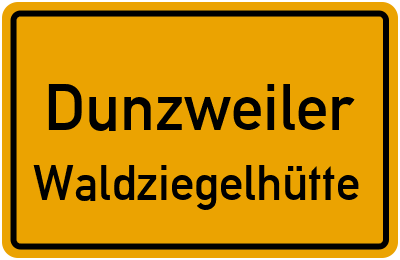 Straßenverzeichnis Dunzweiler Waldziegelhütte