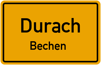 Straßenverzeichnis Durach Bechen
