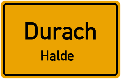 Straßenverzeichnis Durach Halde