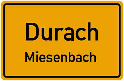 Straßenverzeichnis Durach Miesenbach