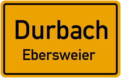 Ortsschild Durbach Ebersweier