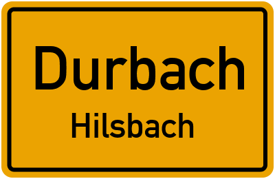 Straßenverzeichnis Durbach Hilsbach