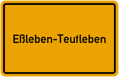 Ortsschild von Gemeinde Eßleben-Teutleben in Thüringen
