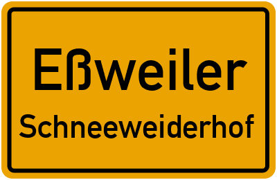 Straßenverzeichnis Eßweiler Schneeweiderhof