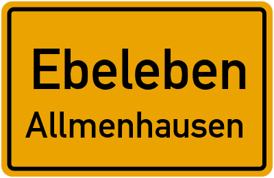 Straßenverzeichnis Ebeleben Allmenhausen