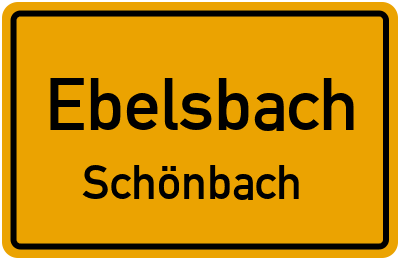 Ortsschild Ebelsbach Schönbach