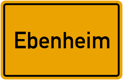 Ortsschild von Gemeinde Ebenheim in Thüringen