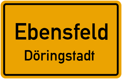 Ortsschild Ebensfeld Döringstadt