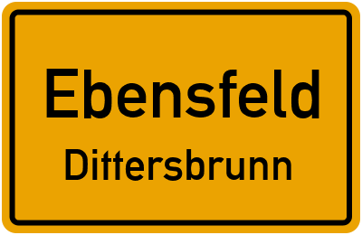 Ortsschild Ebensfeld Dittersbrunn