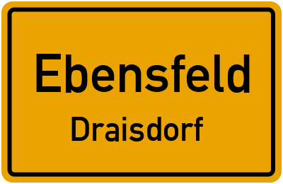 Ortsschild Ebensfeld Draisdorf