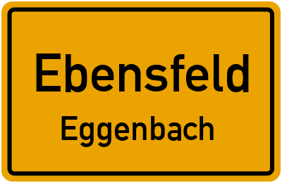 Ortsschild Ebensfeld Eggenbach