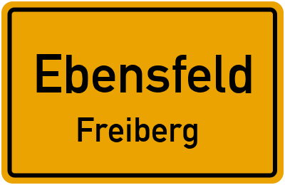 Ortsschild Ebensfeld Freiberg