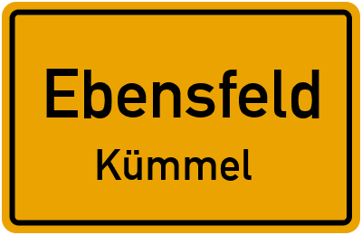 Ortsschild Ebensfeld Kümmel