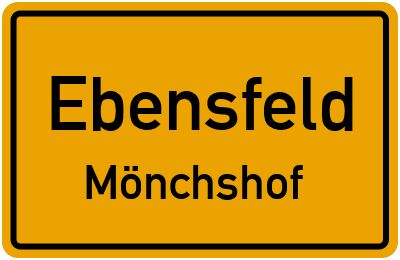 Ortsschild Ebensfeld Mönchshof