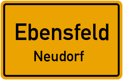 Ortsschild Ebensfeld Neudorf