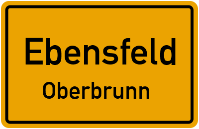 Ortsschild Ebensfeld Oberbrunn