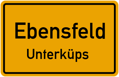 Ortsschild Ebensfeld Unterküps