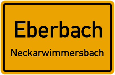 Straßenverzeichnis Eberbach Neckarwimmersbach