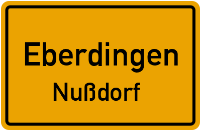 Straßenverzeichnis Eberdingen Nußdorf