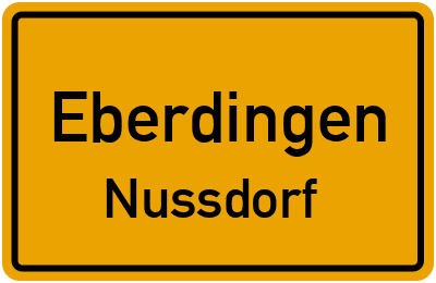 Ortsschild Eberdingen Nussdorf