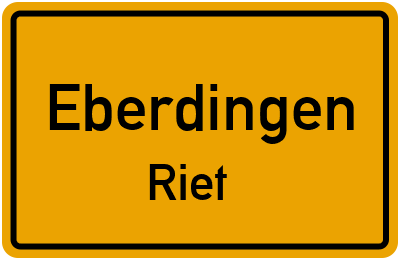 Straßenverzeichnis Eberdingen Riet