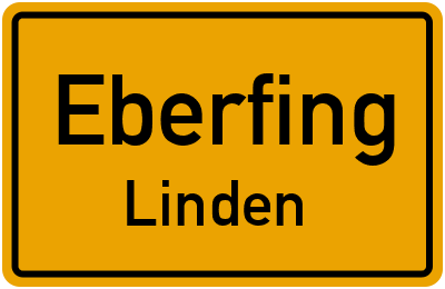 Ortsschild Eberfing Linden