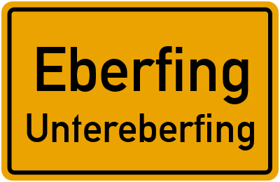 Straßenverzeichnis Eberfing Untereberfing