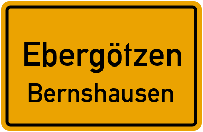Straßenverzeichnis Ebergötzen Bernshausen