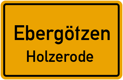 Straßenverzeichnis Ebergötzen Holzerode