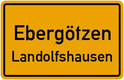Straßenverzeichnis Ebergötzen Landolfshausen