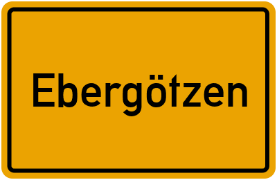Ortsschild von Gemeinde Ebergötzen in Niedersachsen