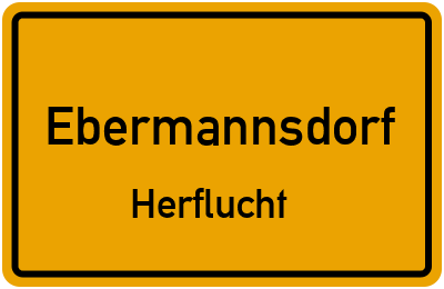 Ortsschild Ebermannsdorf Herflucht
