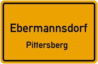 Ortsschild Ebermannsdorf Pittersberg
