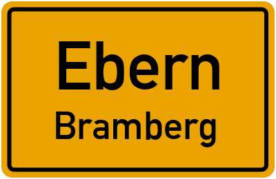 Ortsschild Ebern Bramberg