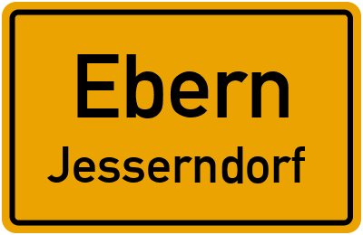 Ortsschild Ebern Jesserndorf