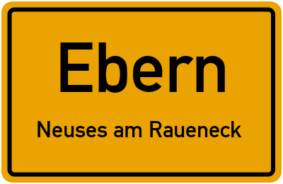 Straßenverzeichnis Ebern Neuses am Raueneck