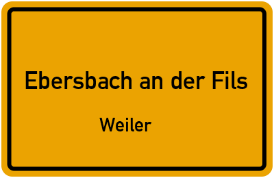 Straßenverzeichnis Ebersbach an der Fils Weiler