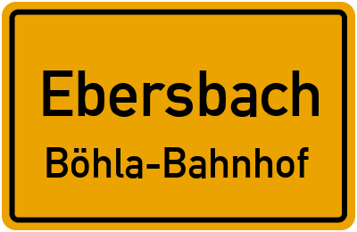 Straßenverzeichnis Ebersbach Böhla-Bahnhof