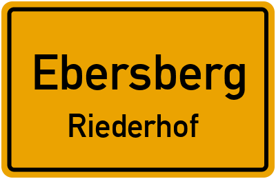 Straßenverzeichnis Ebersberg Riederhof