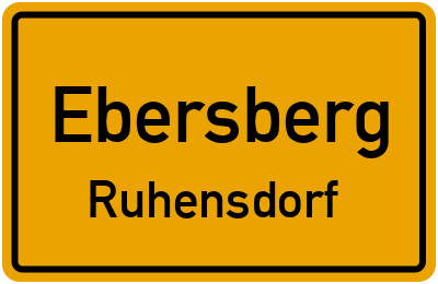 Ortsschild Ebersberg Ruhensdorf