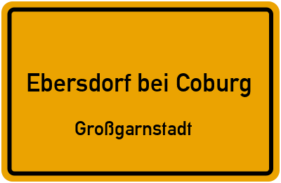 Straßenverzeichnis Ebersdorf bei Coburg Großgarnstadt